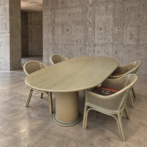 Rohé Noordwolde dining set / table / 4 x matching chair / 1980s / very good condition /