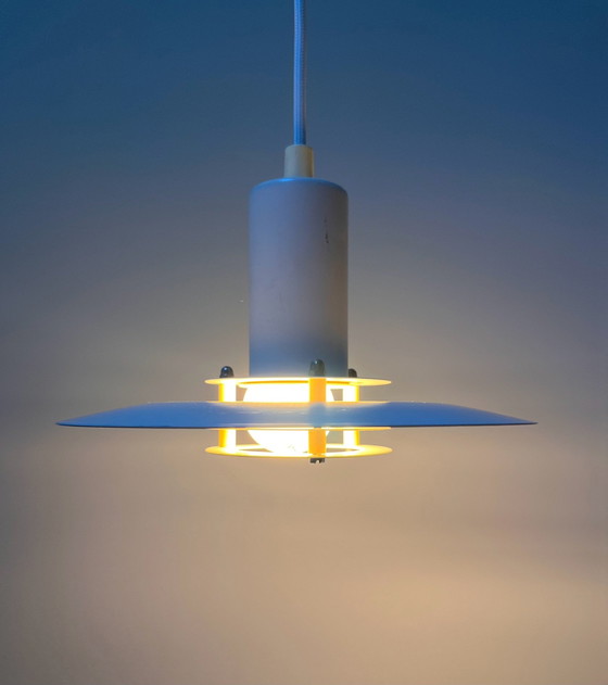 Set di 2 Lampade a sospensione vintage Lyfa Model 4020 design danese – anni '70/'80 – Alluminio (photo 3 of 11)