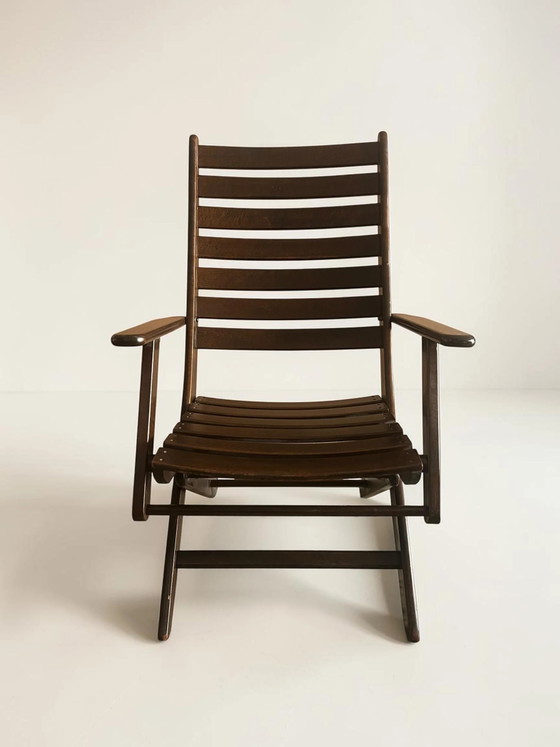 Ensemble de jardin vintage MESCH 7 pièces, 5 chaises pliantes et 2 tables d'appoint, mobilier d'extérieur (photo 5 of 19)