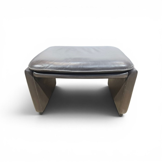 Pouf in pelle svizzero vintage di de Sede, anni '70 – Leather (photo 5 of 14)