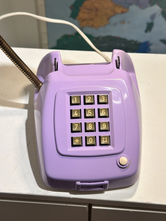 Image 1 of Vintage Telephone Lamp Lilac