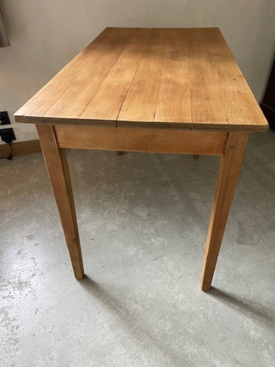 Tavolo da fattoria con cassetto – Tavoli da pranzo, Metallo, Legno (photo 5 of 5)