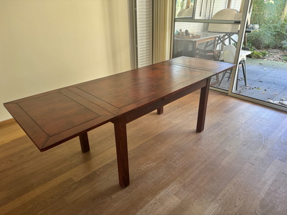 Wooden Dining Table, Brown (photo 6 of 7)