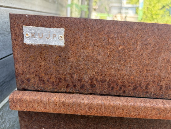 Image 1 of Jardinière et bac à déchets Kujp en acier Corten