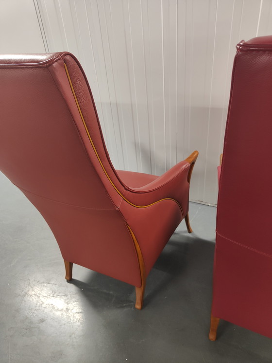 Image 1 of Deux cuir rouge Giorgetti Progetti 64240 Highback
