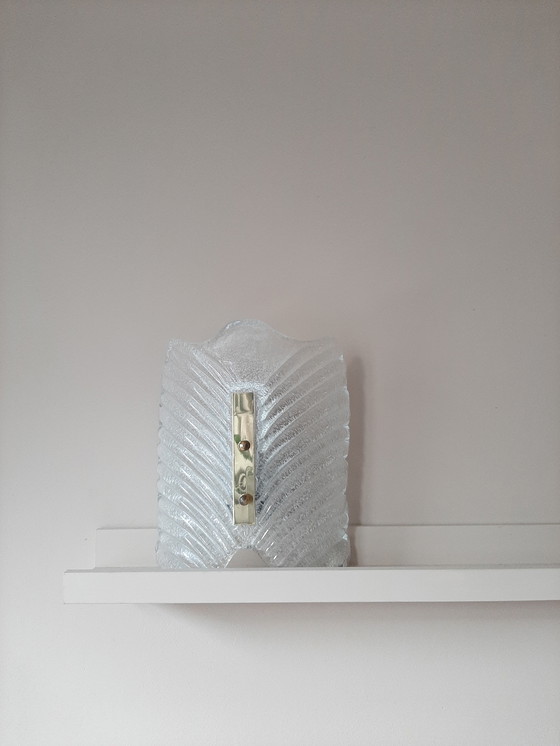 Image 1 of Lampada da parete vintage Fischer Leuchten in ghiaccio satinato