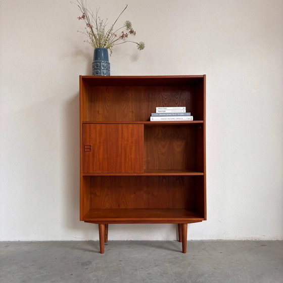 Image 1 of Vintage bookcase sliding doors teak