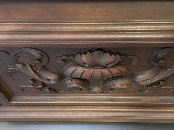 Élément Architectural Français Panneau Bois Massif Sculpté Mobilier 1900 Antik – Décorations murales, Wood (photo 8 of 10)
