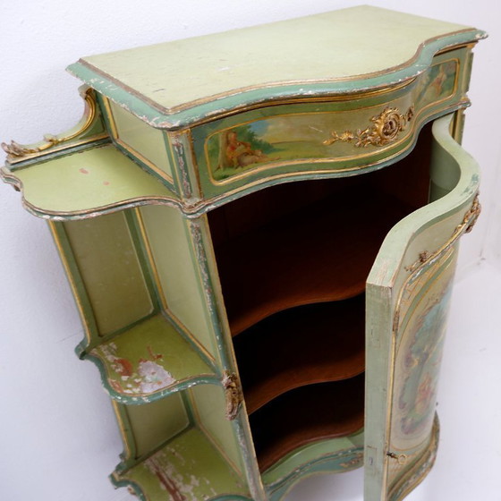 Image 1 of Venetian Baroque Arched Cabinet with Pastoral Decoration - Circa 1900