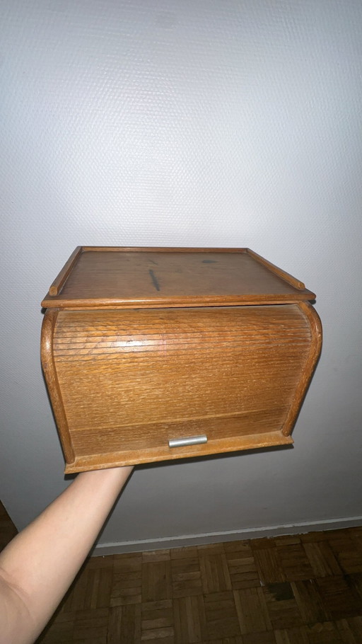 Ancien petit trieur classeur en bois à rideau