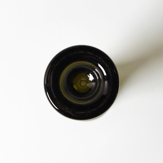 Image 1 of Vintage Small Olive Green Glass Vase - Tamara Aladin Riihimäen Lasi Finland 1960s