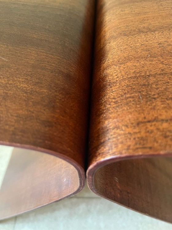 Image 1 of Vintage Umbra Magazine Rack in Bent Wood – Scandinavian Design 1980s