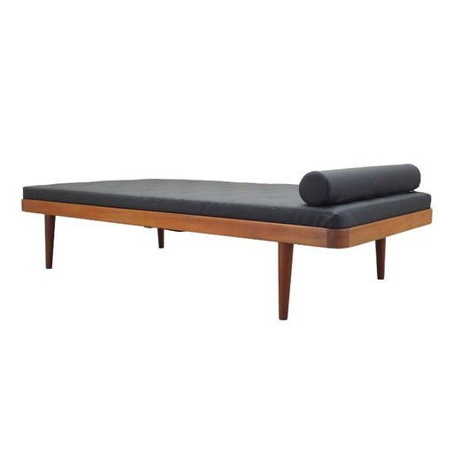 Lit de jour en teck, design danois, années 1970, production : Danemark