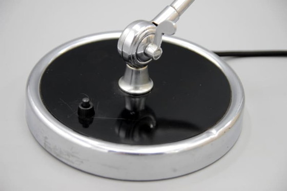 Image 1 of Kaiser Idell 6631 tafellamp "President" in zwart * reliëf kathedraal * Bauhaus * jaren 1950 * Mid-Century * Vintage