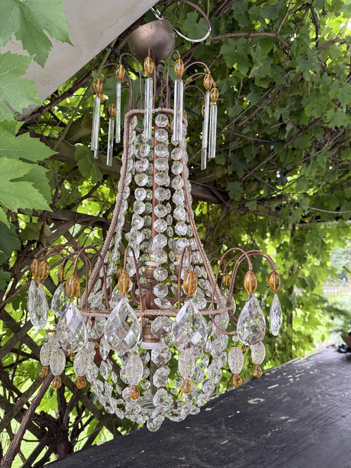 Beautiful Italian Murano and Crystal Chandelier