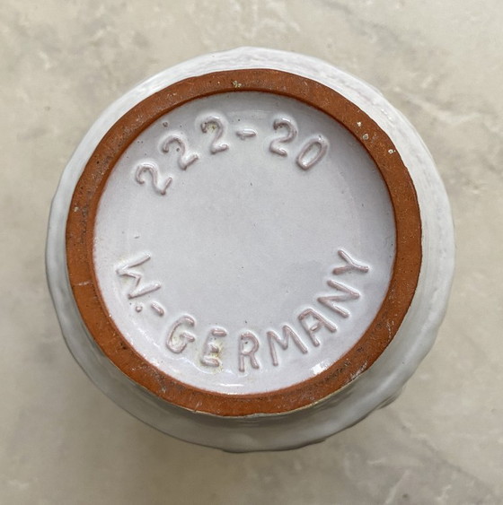 Image 1 of White fat lava vase by Carstens West Germany model 222-20 1970s