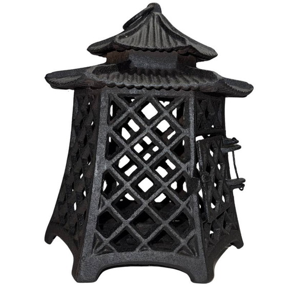 Farol japonés antiguo de pagoda - Hierro fundido macizo 3,8kg - 24cm Decoración jardín zen - Farol Toro (photo 5 of 9)