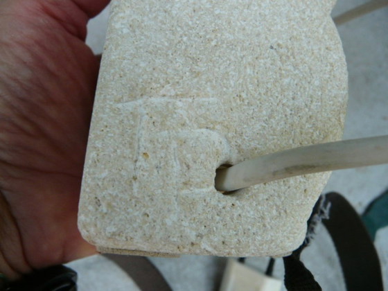 Image 1 of Vintage Albert Tormos owl lamp in stone