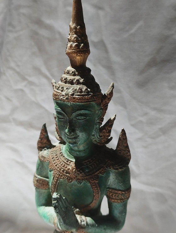 Image 1 of Ancient Theppanom (Temple Guardian), bronze, Thailand