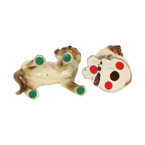 Koppel Beeldjes Siamese Kat Geglazuurd Keramiek Japan – Beeldhouwkunst, Ceramic (photo 12 of 13)