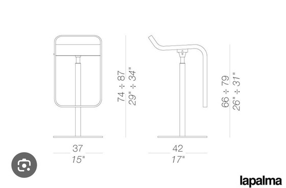 Image 1 of Lapalma barkruk - donkerbruin 