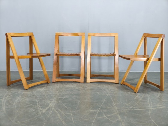 Image 1 of Ensemble de 4 chaises pliantes Trieste d'Aldo Jacober pour Alberto Bazzani