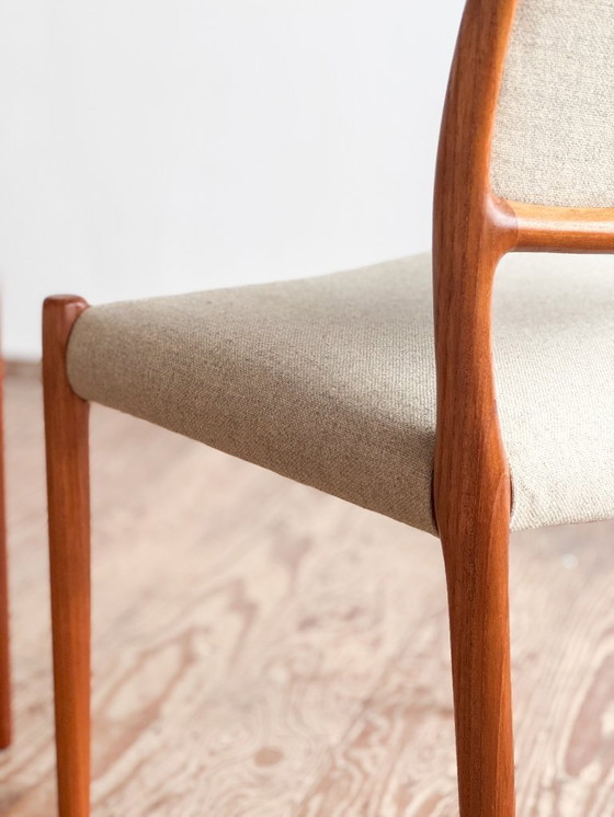 Image 1 of Niels O. Møller Modell 80, Polsterstuhl für J.L. Mollers, 2er-Set