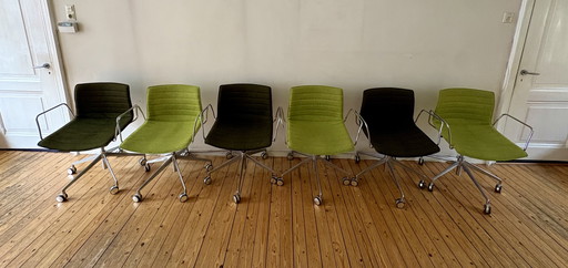 6 Arper office/dining room chairs