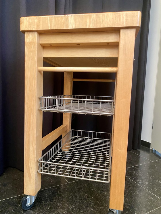 Image 1 of Carrello da cucina in legno massello di faggio di Het Kookpunt
