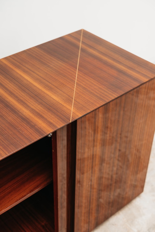 Monumental Rosewood Sideboard Zebrawood Lacquered Mid-Century Design 1970