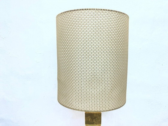 Image 1 of Floor lamp or table lamp with gilded ceramic base Hollywood Regency 60s 70s