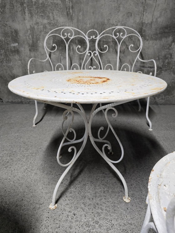 Salon de Jardin Ancien en Fer Forgé, Début du XXe Siècle – Salons de jardin & lounge design d'occasion, Iron (photo 6 of 11)