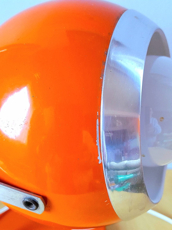 Image 1 of Orange EyeBall Lamp 1970