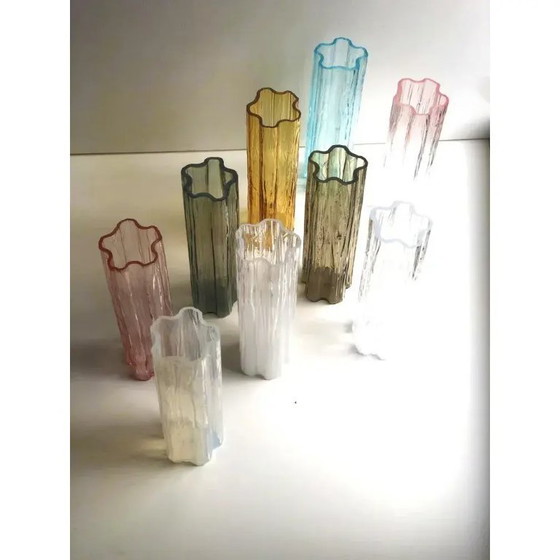 Image 1 of Lámpara de techo con baúles de cristal de Murano ahumado hechos a mano