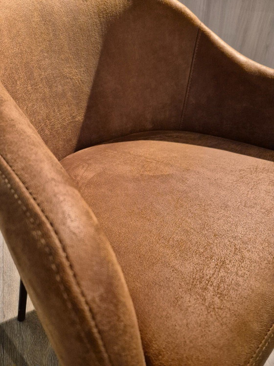 4x Bello microleder Bull camel – Pronto Wonen, Eetkamerstoelen (photo 3 of 3)