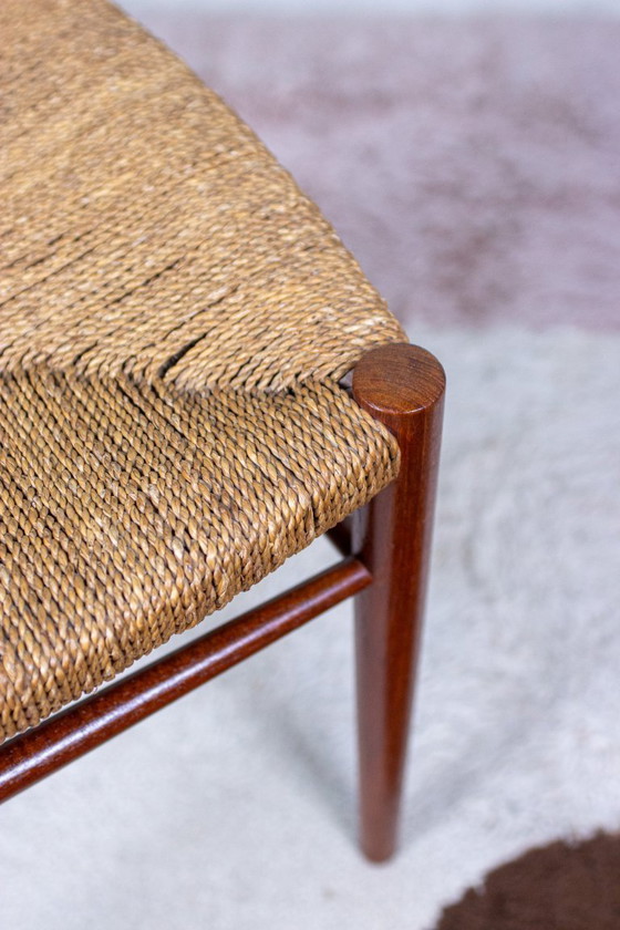 Image 1 of Tabouret vintage en teck Soborg Niels Möller, style danois milieu du siècle