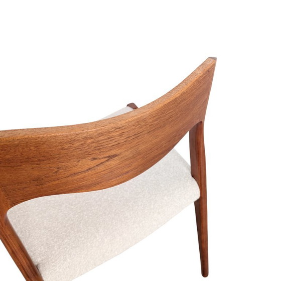 Set van 5 Niels Otto Møller stoelen model 71 Bouclé JL Mollers 1960 – Hersteller: JL Mollers Mobelfabrik (photo 10 of 10)
