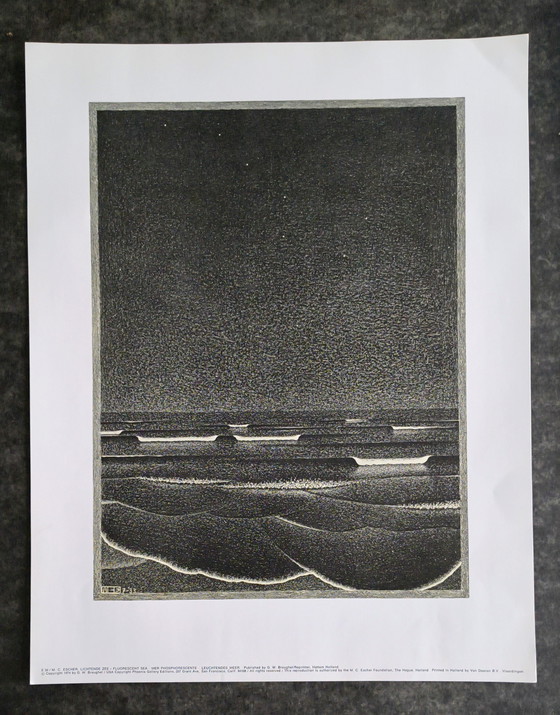 Image 1 of Lithograph by M. C. Escher. 1974