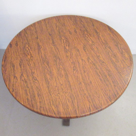 Image 1 of In hoogte verstelbare ronde tafel, jaren 60
