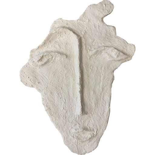 Vintage face sculpture by Philippe Valentin