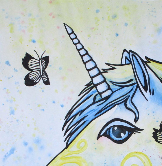 Image 1 of The Unicorn dream (handgeschilderd)