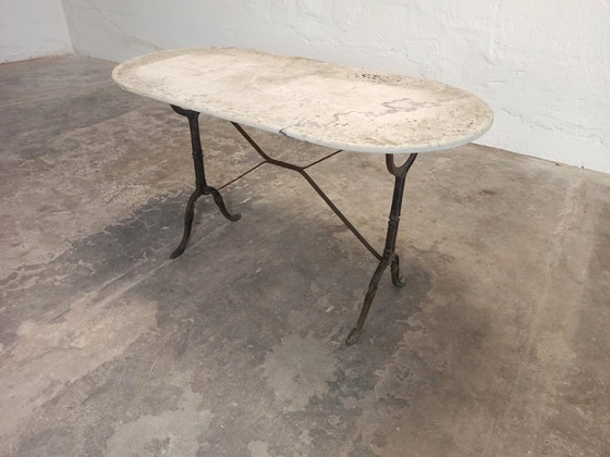 Image 1 of Tavolo da giardino con piano in pietra