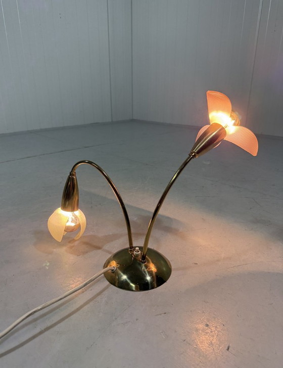 Lámpara de mesa GERU-Leuchten Flower, Alemania – Lámparas de mesa, Plastic, Brass (photo 10 of 18)
