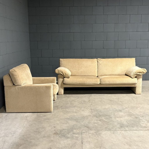 Zithoek met driezitsbank en fauteuil – Erpo International – Textile