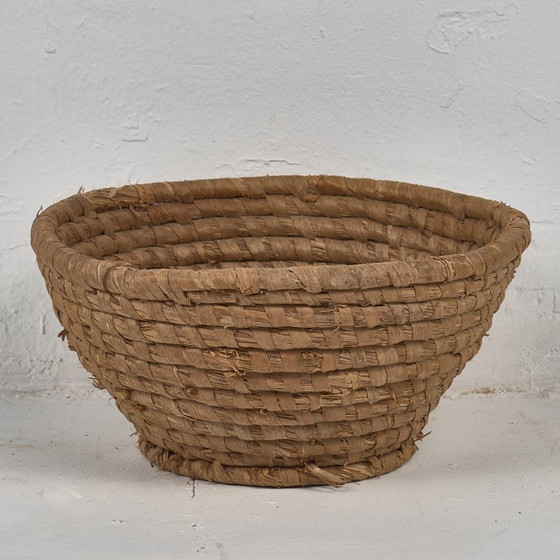 Antieke rieten mand (ca. 1930) #3, Decoratieve objecten, Bruin, Rustic (foto 11 van 14)