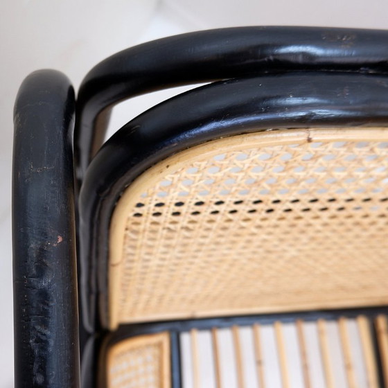 Image 1 of Design-Sesselpaar aus Bugholz und Korbgeflecht, Stil Jan Bocan