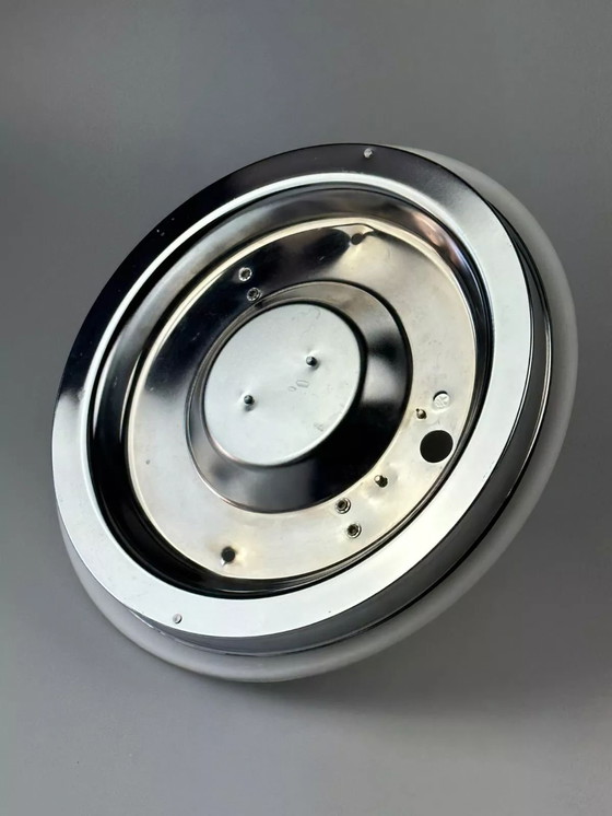 Image 1 of 60s 70s ceiling lamp wall lamp by Limburg Leuchten Germany glass chrome