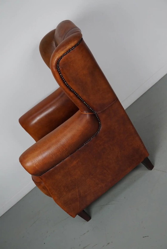 Image 1 of Vintage Nederlandse cognackleurige leren clubfauteuil