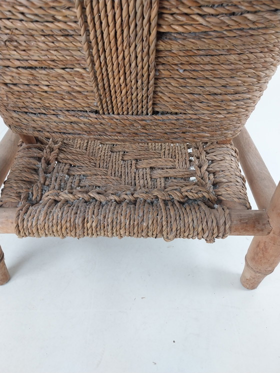 Image 1 of 1 x Silla de cuerda Audoux y Minet años 70