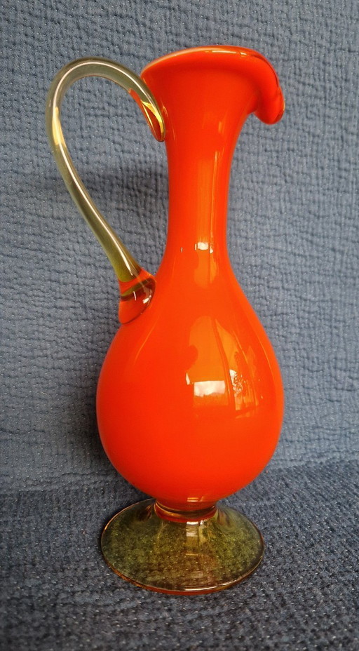 Glaskaraffe-Amphoren von Cristallerie Empoli